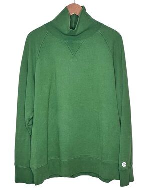 CHAMPION x TODD SNYDER Green Sweatshirt Size 2X Mock Neck Preppy Blokecore